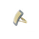 Anillo de oro amarillo y plata