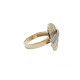 Anillo de oro blanco y oro amarillo con diamantes