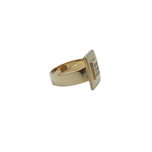 Anillo de oro amarillo con diamantes