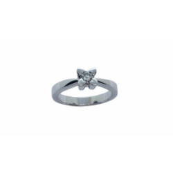 ANILLO DE ORO BLANCO Y DIAMANTE