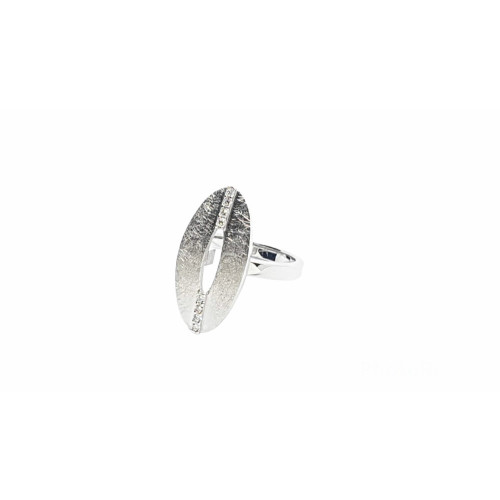 ANILLO DE ORO BLANCO Y DIAMANTES