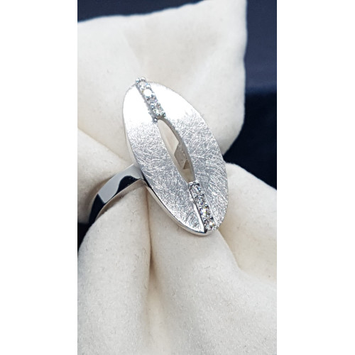 ANILLO DE ORO BLANCO Y DIAMANTES