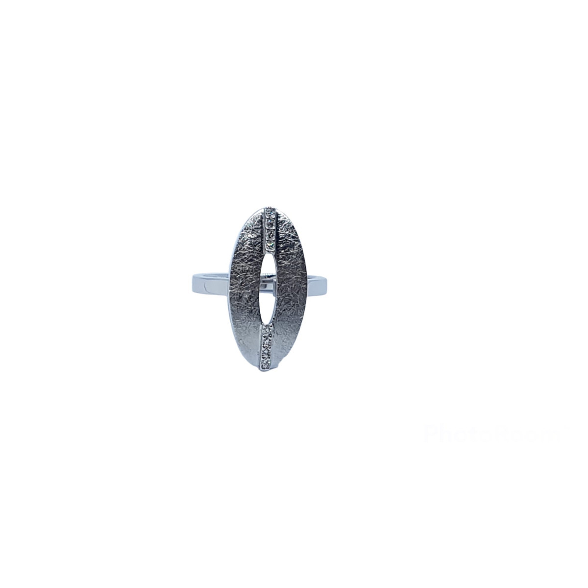 ANILLO DE ORO BLANCO Y DIAMANTES