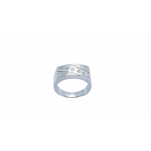 ANILLO DE ORO BLANCO Y DIAMANTES
