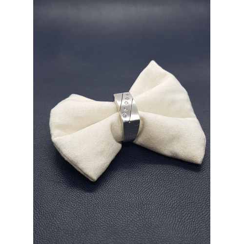 ANILLO DE ORO BLANCO Y DIAMANTES