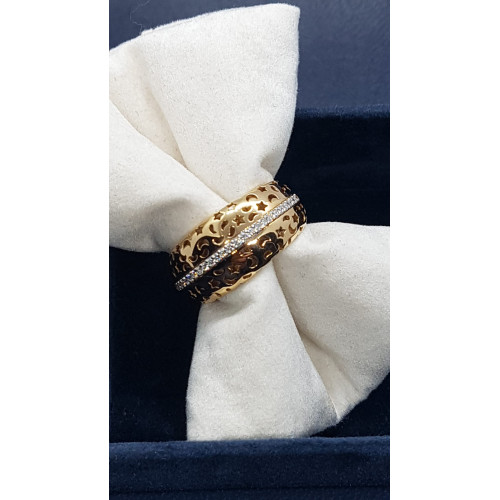 ANILLO DE ORO ROSA y oro blanco con DIAMANTEs