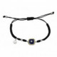 Pulsera de plata y oro con diamante y lapislázuli