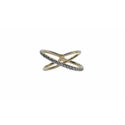 Anillo de oro amarillo con diamantes