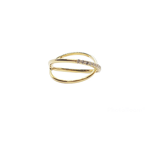 Anillo de oro amarillo con diamantes