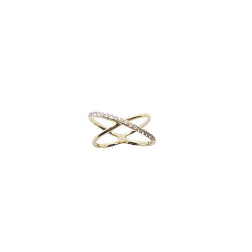 Anillo de oro amarillo con diamantes