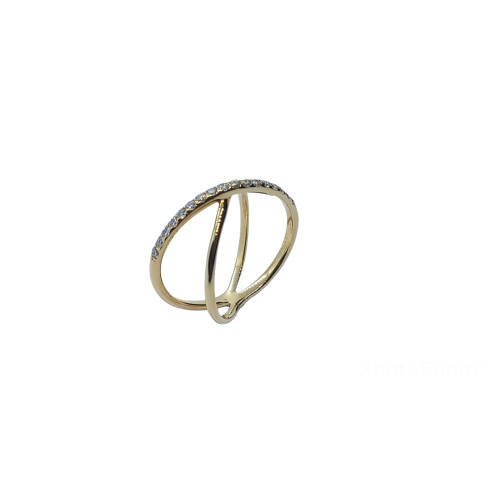 Anillo de oro amarillo con diamantes