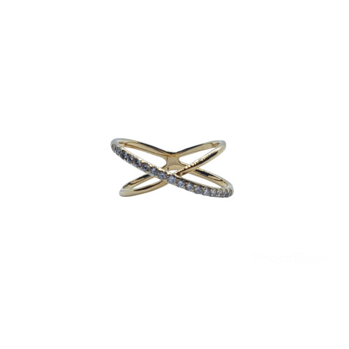 Anillo de oro amarillo con diamantes