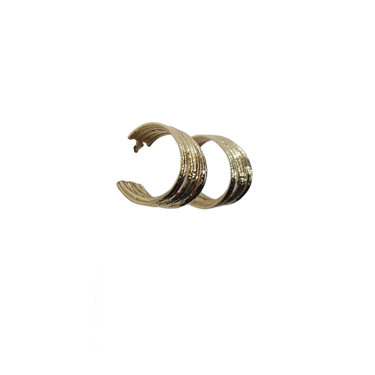 Pendientes de plata estilo aros con baño chapado