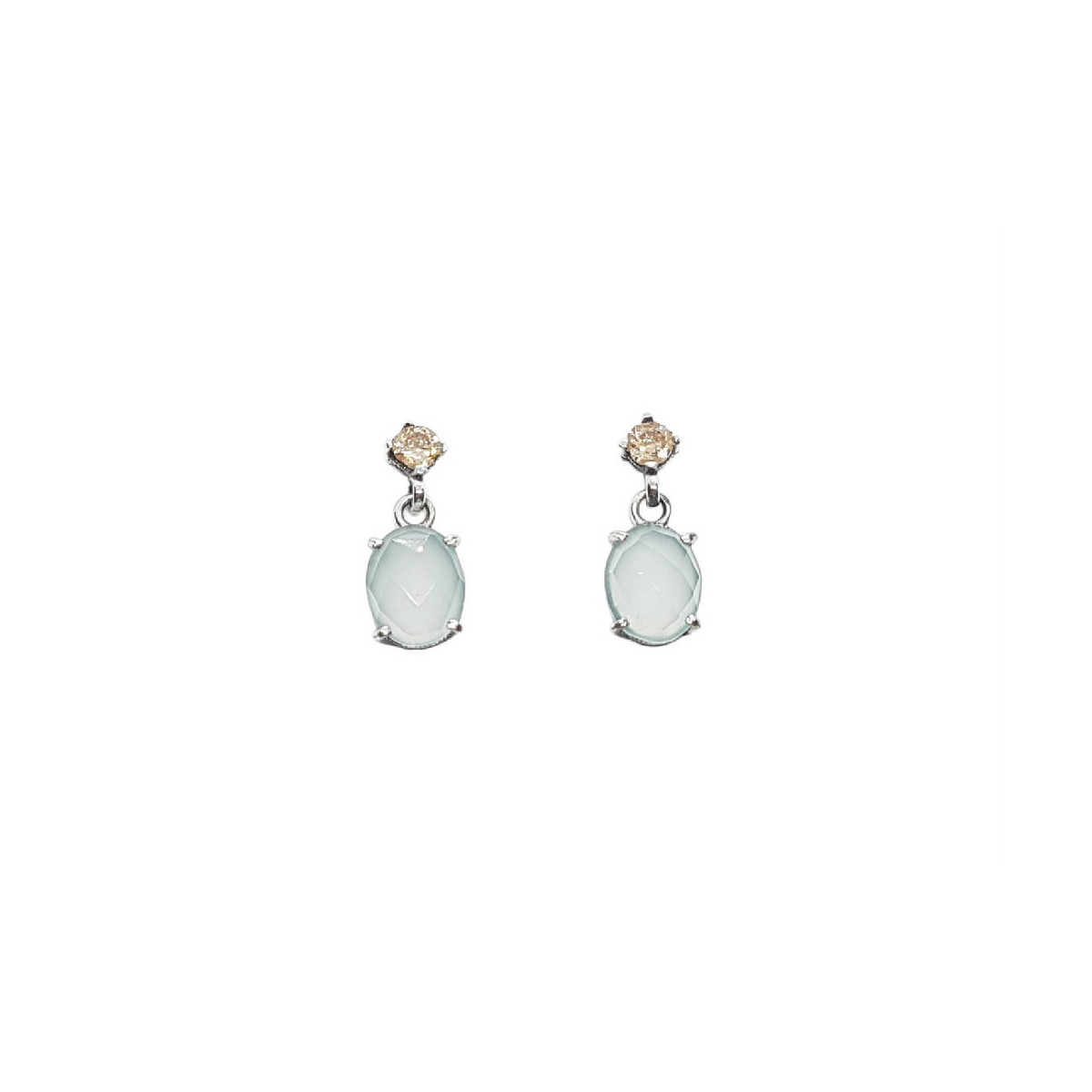 Pendientes de plata con circonitas