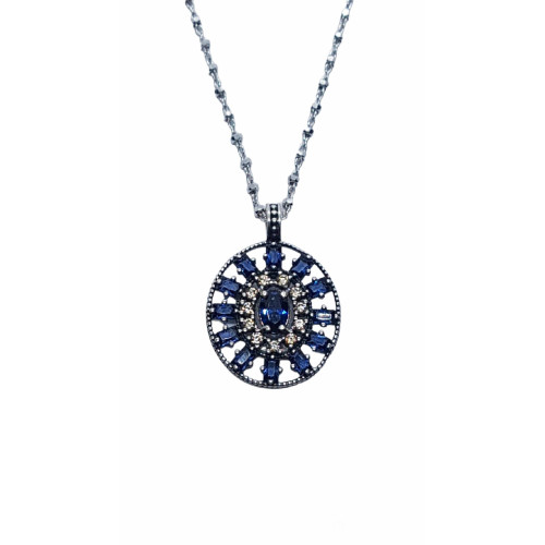 Collar de plata con circonitas