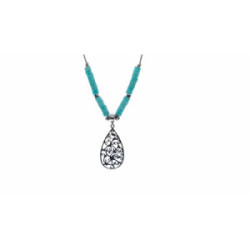 Collar de plata con gemas tratadas