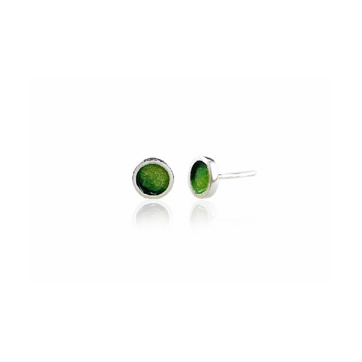 Pendientes de plata con esmalte
