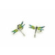 Pendientes de plata con esmalte