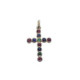 CRUZ DE ORO amarillo con rubí, zafiros y esmeraldas CRUZ DE ORO amarillo con rubí, zafiros y esmeraldas