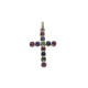 CRUZ DE ORO amarillo con rubí, zafiros y esmeraldas CRUZ DE ORO amarillo con rubí, zafiros y esmeraldas
