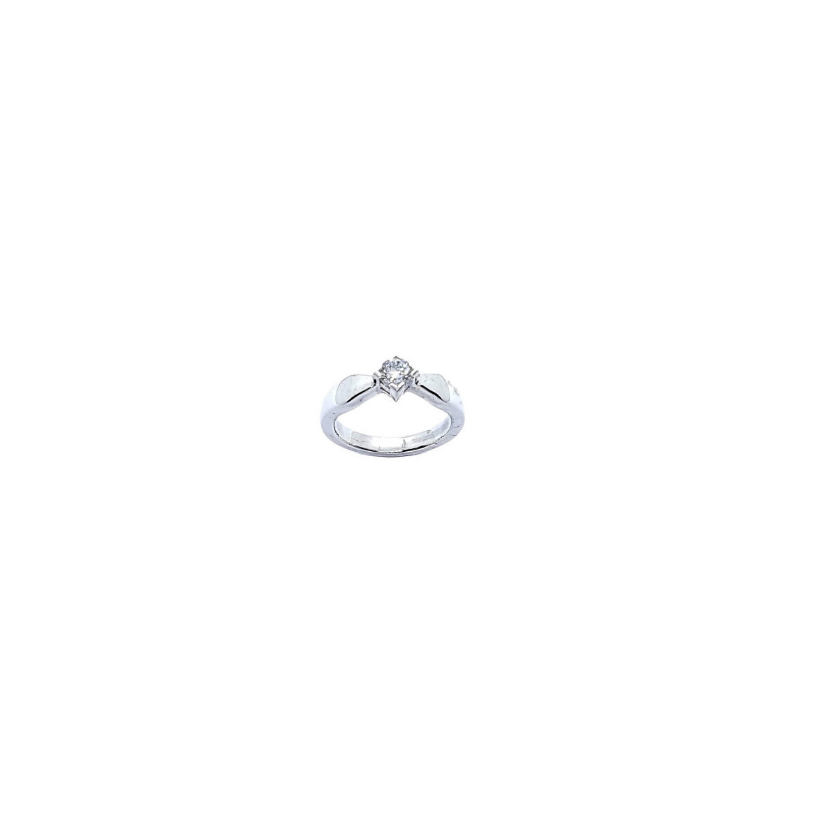 Solitario de plata con circonita