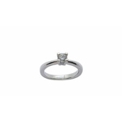 Solitario de plata con circonita