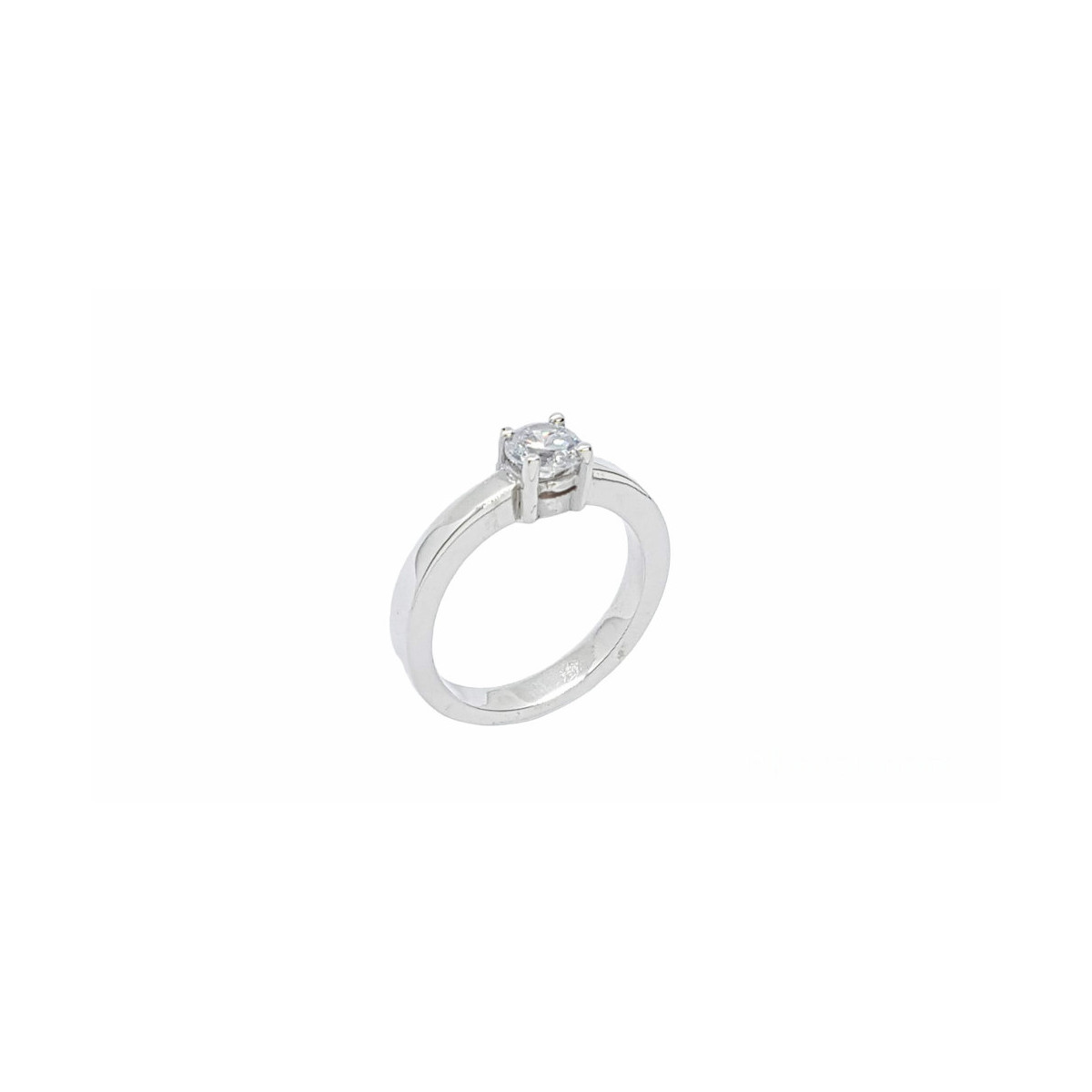 Solitario de plata con circonita