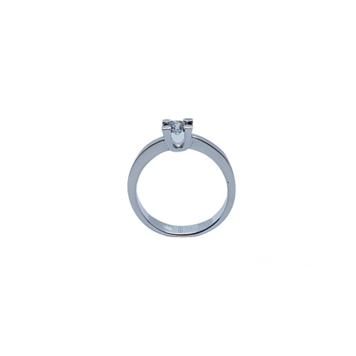 Solitario de plata con circonita