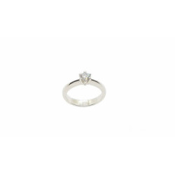 Solitario de plata con circonita