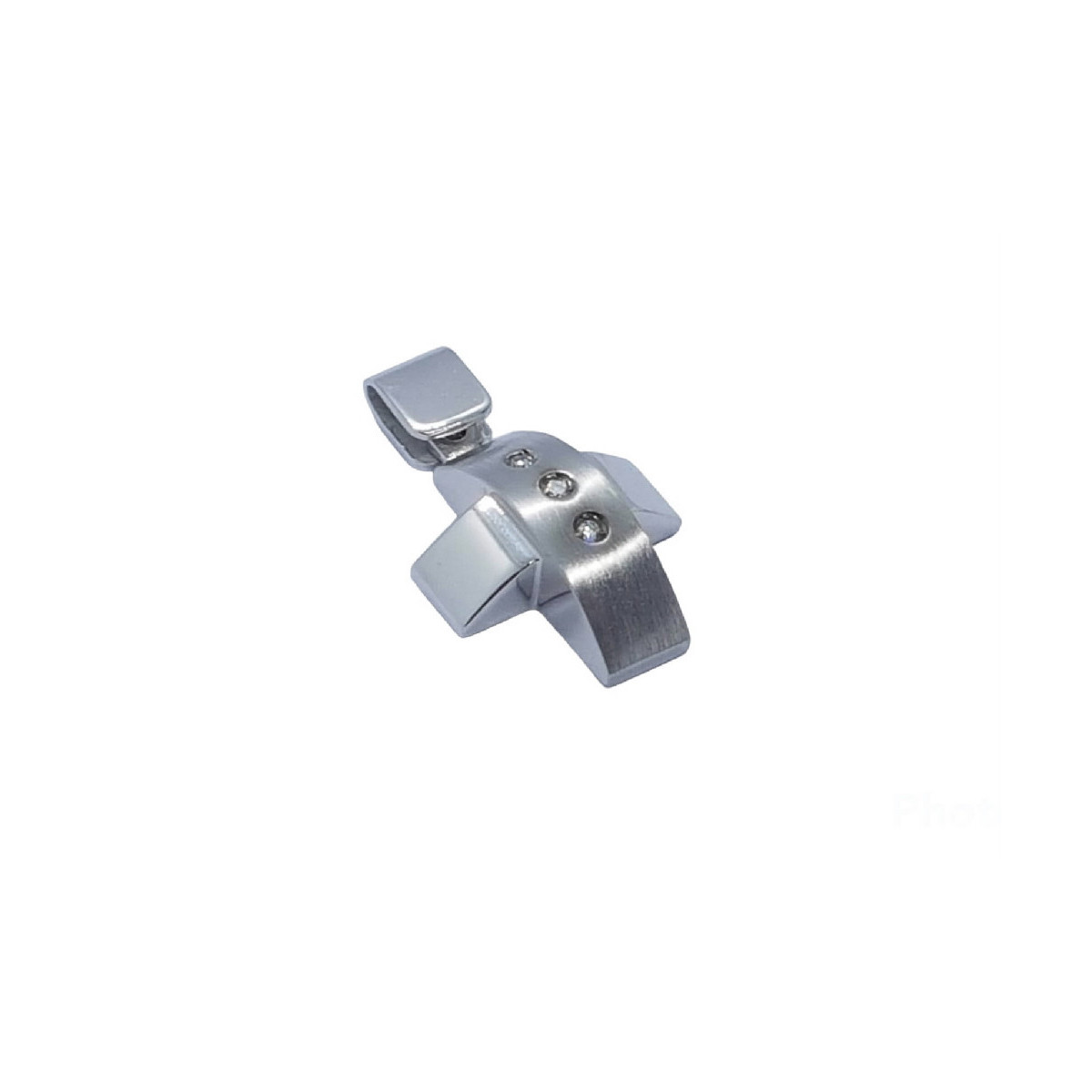 CRUZ DE ORO blanco con diamantes