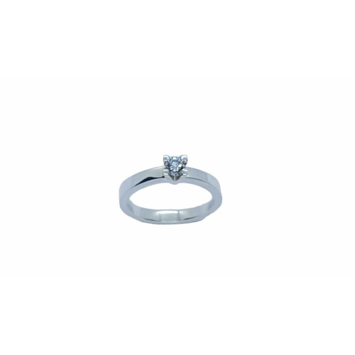 Solitario de plata con circonita