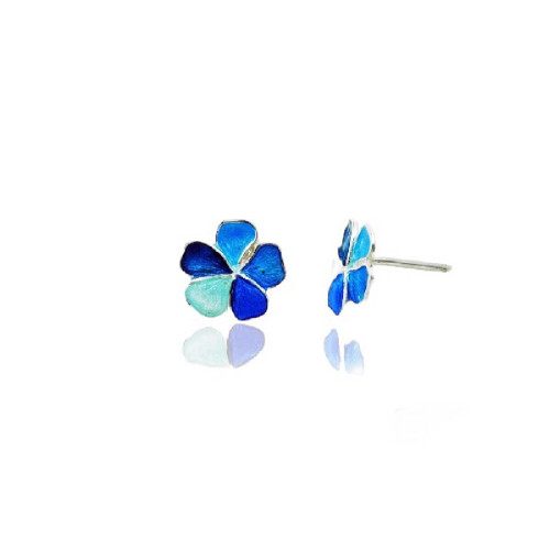 Pendientes de plata con esmalte