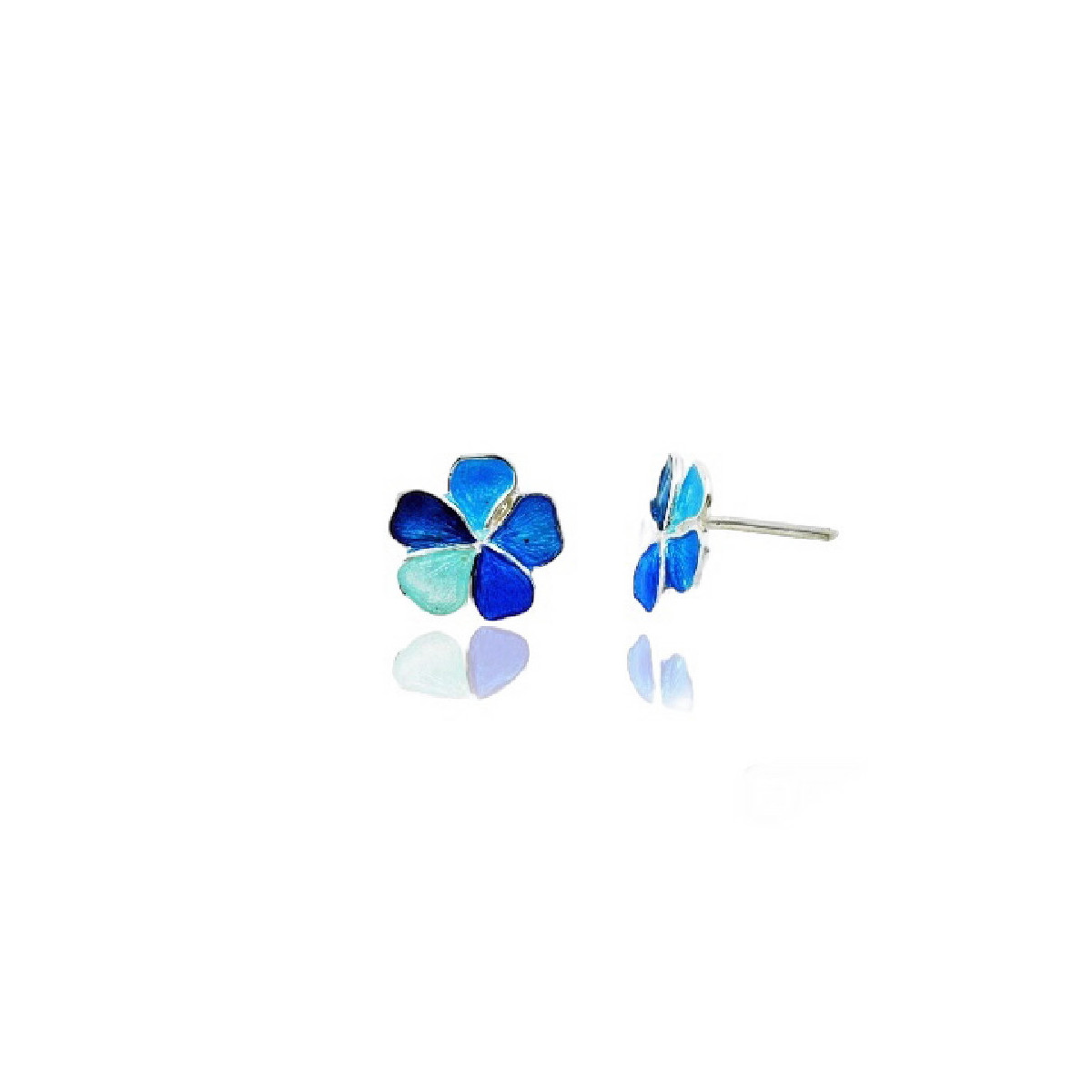 Pendientes de plata con esmalte