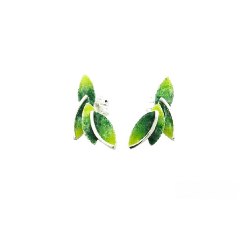 Pendientes de plata con esmalte