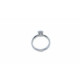 Solitario de plata con circonita