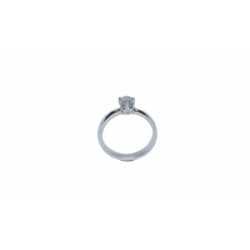 Solitario de plata con circonita