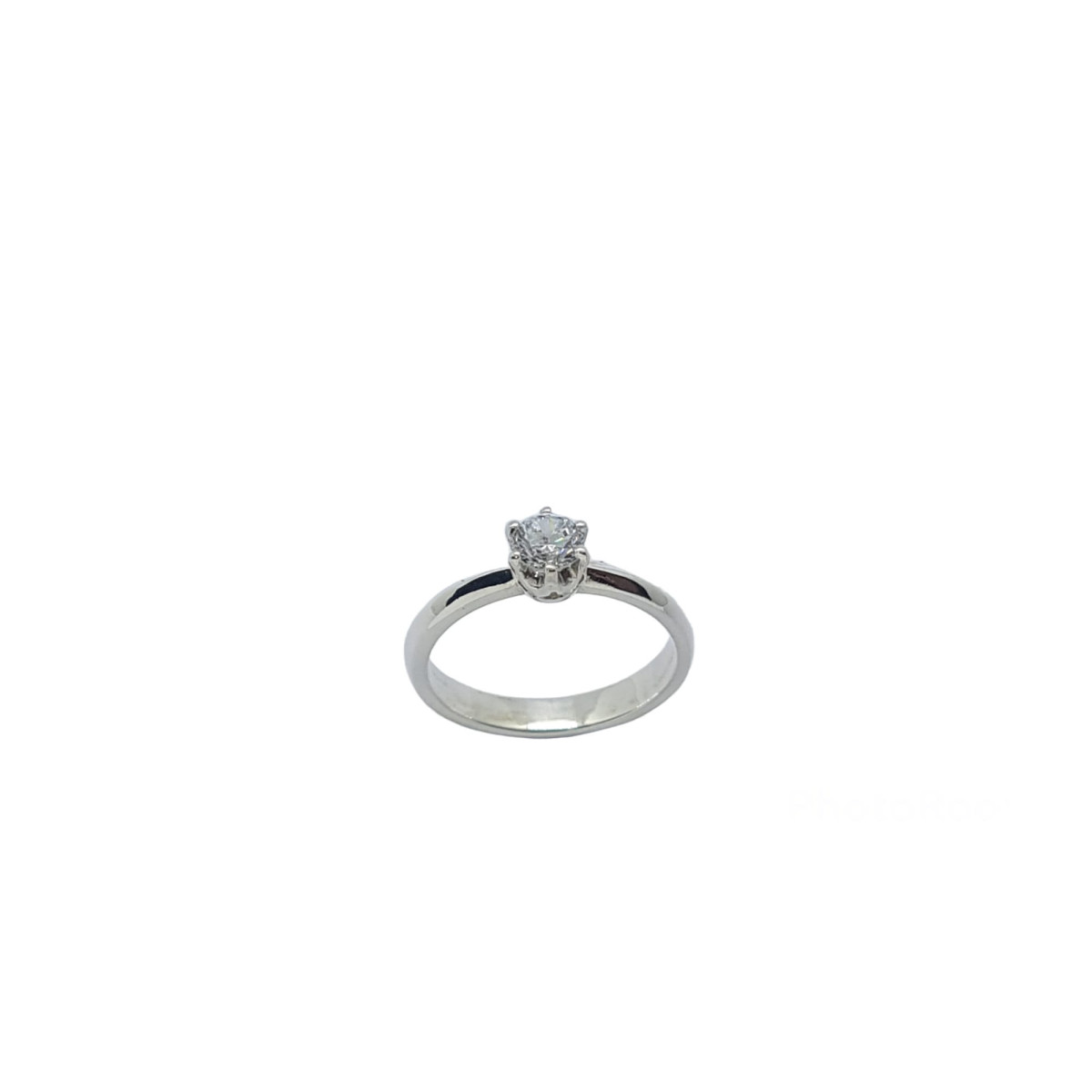 Solitario de plata con circonita