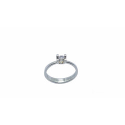 Solitario de plata con circonita