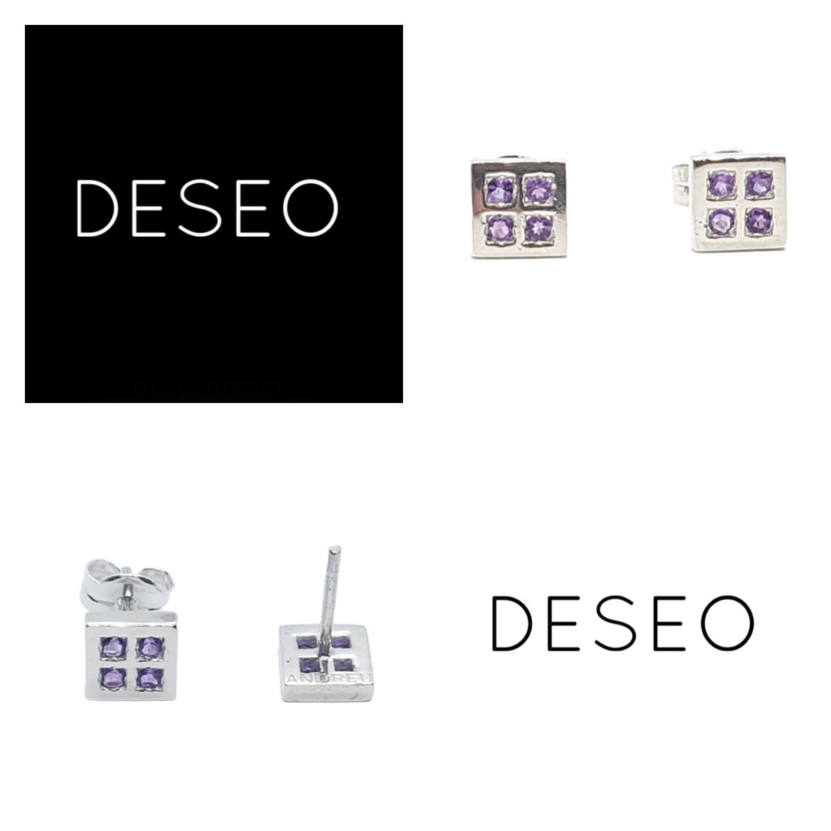 pendientes de plata con amatistas