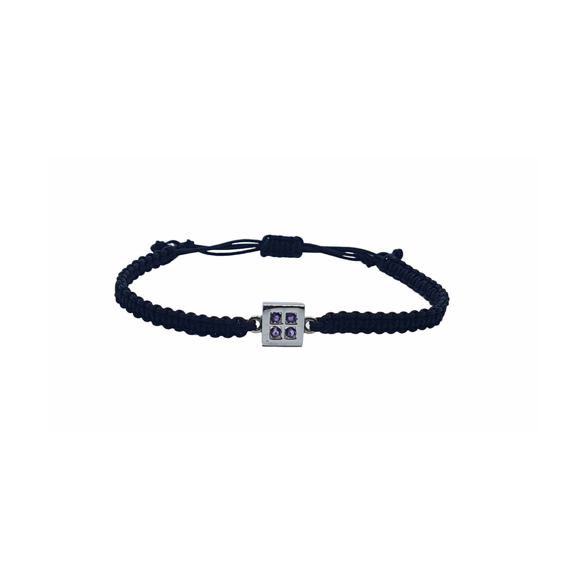Pulsera de plata con amatistas