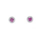 Pendientes de oro blanco con diamantes y rubíes