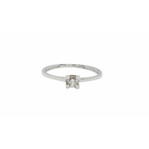 ANILLO DE ORO BLANCO Y DIAMANTE
