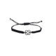 Pulsera de plata con macramé negro BARCELONA PANOT