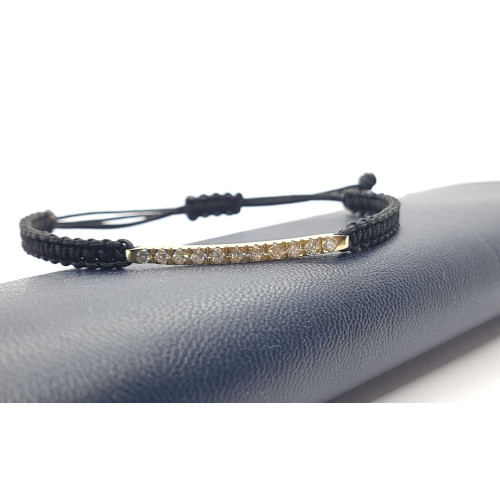 PULSERA estilo Rivière DE ORO AMARILLO CON DIAMANTES