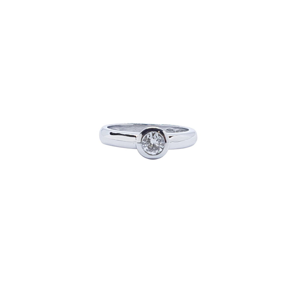 ANILLO DE ORO BLANCO Y DIAMANTE