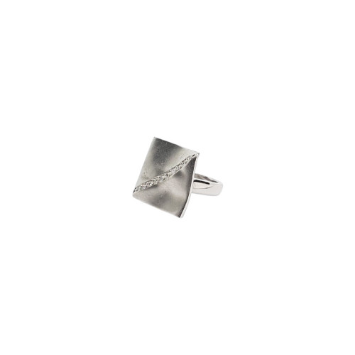 ANILLO DE ORO BLANCO Y DIAMANTE