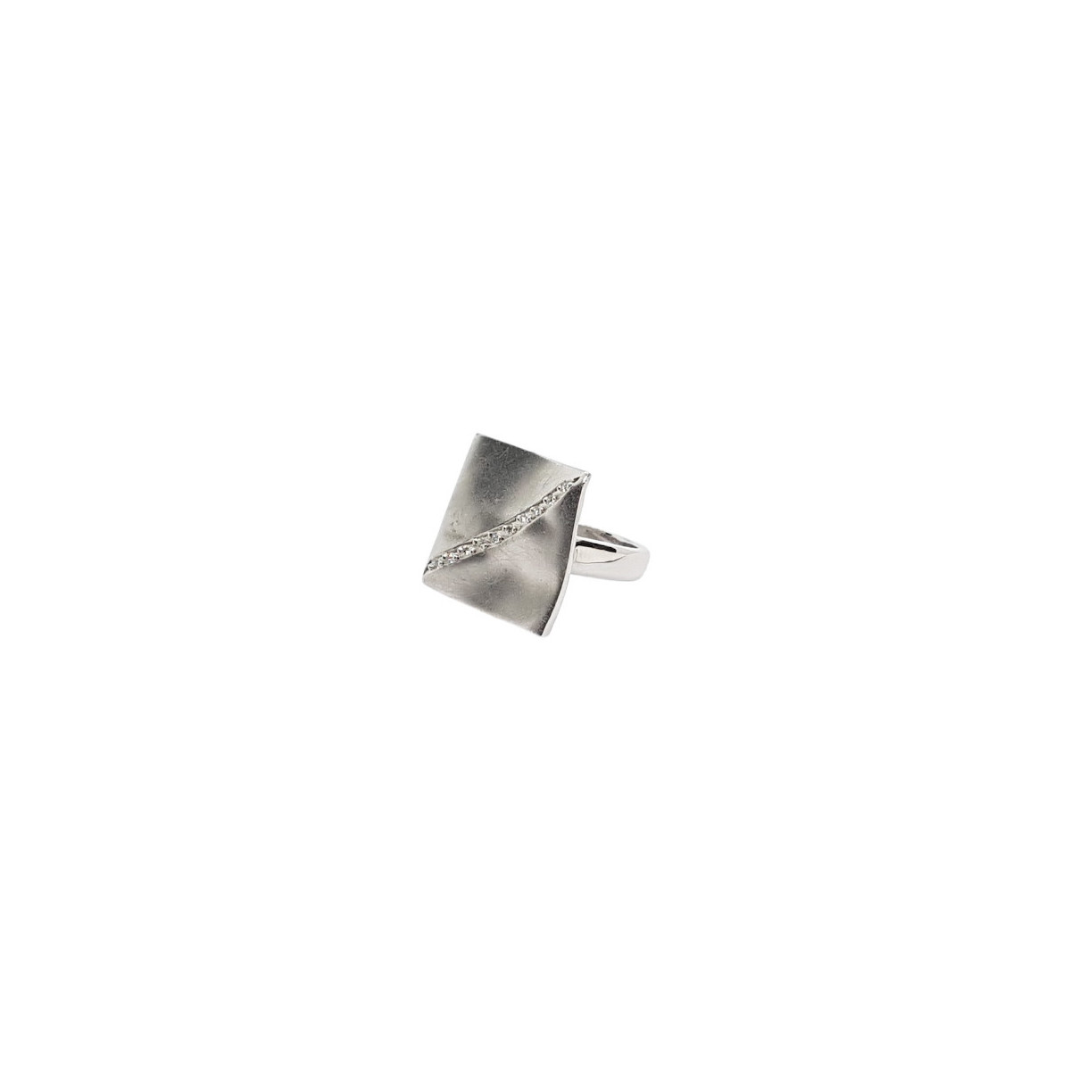 ANILLO DE ORO BLANCO Y DIAMANTE