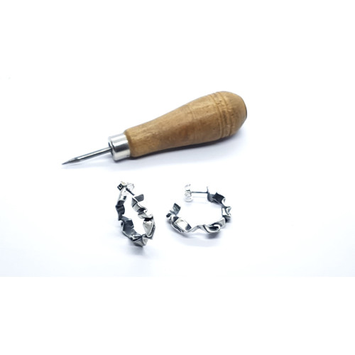 Pendientes de plata en forma de aros