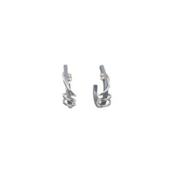 Pendientes de Aro de oro amarillo con plata y diamantes