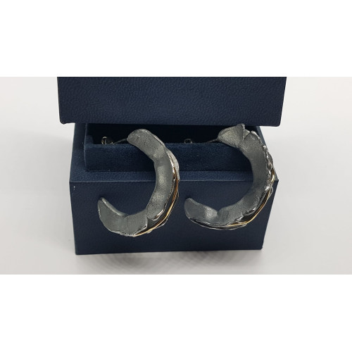 Pendientes de Aro de oro amarillo y plata